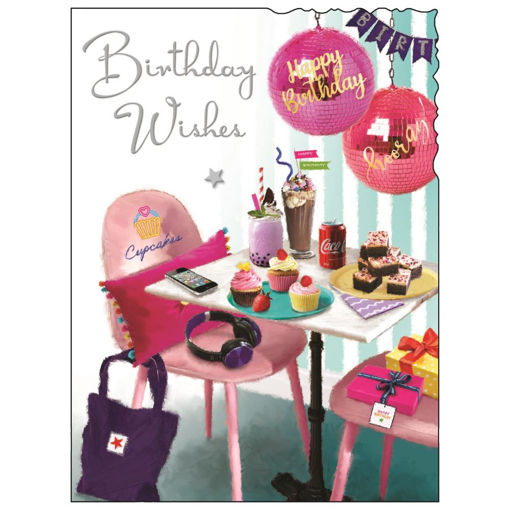 Picture of BIRTHDAY WISHES CARD CUPCAKES